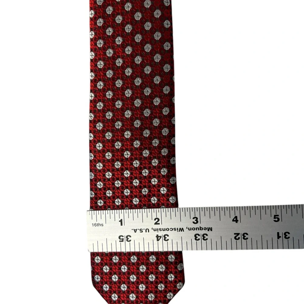 Neck Tie Boy Dark Red Wedding Suit Christmas Holiday School Clip On 17”Necktie